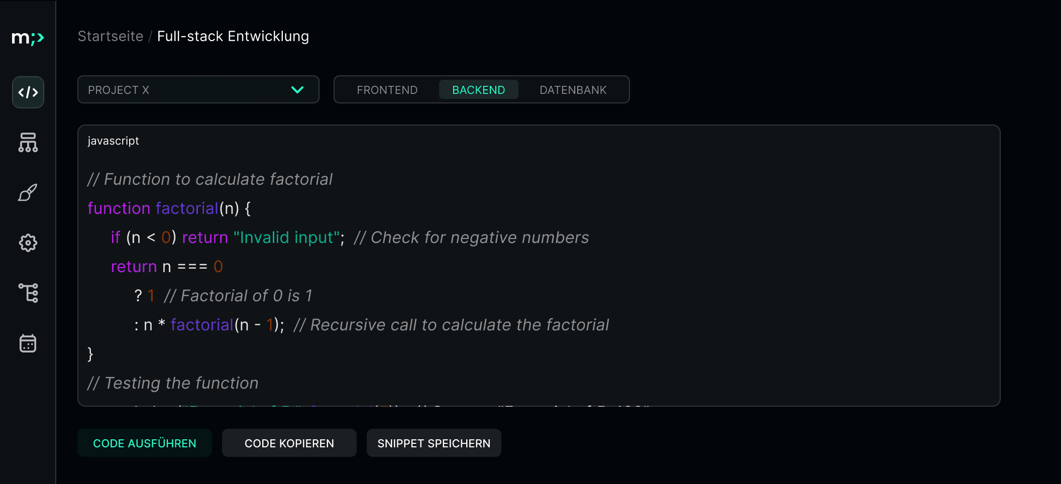 Full Stack Development background