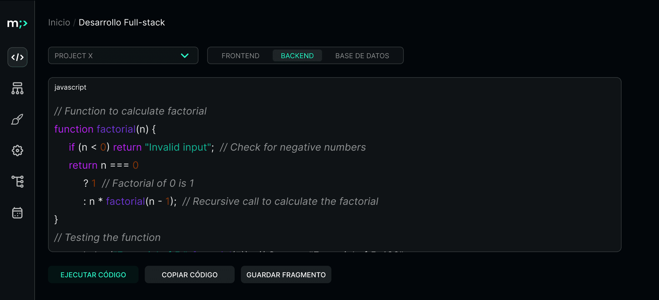 Full Stack Development background